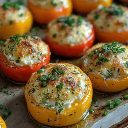 When it comes to appetizers that steal the show, Creamy Herb Delight Stuffed Mini Peppers stand out as a vibrant and delectable choice. These delightful bites are not only visually stunning, with their eye-catching colors and appealing presentation, but they also bring a burst of flavor that tantalizes the taste buds. Perfect for any occasion—be it a lively party, a cozy family gathering, or a casual night in—these stuffed mini peppers are sure to impress your guests and elevate your culinary repertoire.
