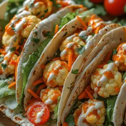 So, what exactly are Buffalo Cauliflower Wraps? At their core, they consist of battered and baked cauliflower florets tossed in a spicy buffalo sauce, all wrapped up in a tortilla with your choice of fresh toppings. The dish offers a delightful crunch from the cauliflower contrasted with the smoothness of the wrap, making it a textural delight.
