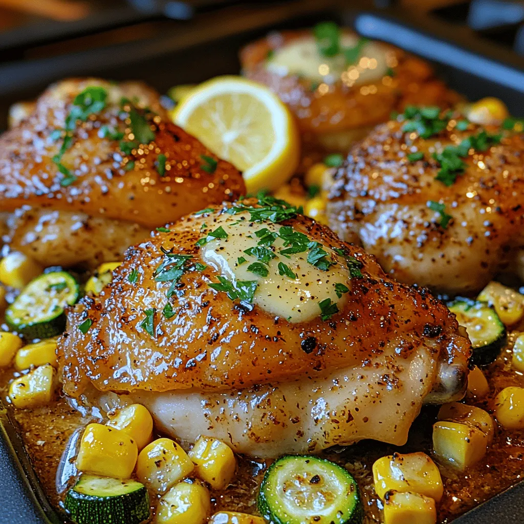 In today's fast-paced world, finding a meal that balances flavor, nutrition, and convenience can be a daunting task for many home cooks. Enter Garlic Butter Chicken with Zucchini & Corn Delight—a dish that brings together succulent chicken thighs, vibrant zucchini, and sweet corn, all enveloped in a rich, garlicky butter sauce. This dish is not just appealing for its mouthwatering taste; it also stands out as a quick and nutritious option that caters perfectly to busy lifestyles.