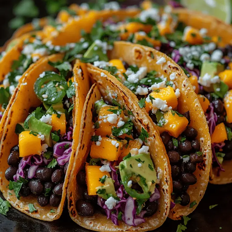 In recent years, plant-based meals have surged in popularity, capturing the attention of health-conscious eaters and culinary enthusiasts alike. As more individuals recognize the benefits of incorporating more vegetables and legumes into their diets, creative recipes that celebrate vibrant flavors and nutritious ingredients are becoming essential staples in kitchens around the world. One such dish that exemplifies this trend is the Tropical Fusion Black Bean Mango Tacos.