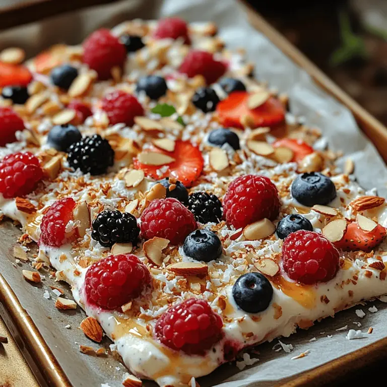 If you're in search of a versatile, healthy dessert that caters to a variety of palates, look no further than Fruity Chill Frozen Yogurt Berry Bark. This delightful treat is not only a feast for the eyes but also a wholesome option for families, busy professionals, and health-conscious individuals alike. With its vibrant colors, refreshing flavors, and easy preparation, it has quickly become a favorite among dessert enthusiasts across different age groups.