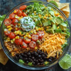 Taco salads have surged in popularity in recent years, becoming a staple at parties, barbecues, and family dinners. With their vibrant colors and tantalizing flavors, these salads offer a delicious twist on traditional taco flavors, allowing you to enjoy all the elements you love in a convenient and visually appealing format. Among the various iterations of taco salads, the Fiesta Seven Layer Taco Salad stands out as a true crowd-pleaser, making it the perfect centerpiece for gatherings of all kinds.
