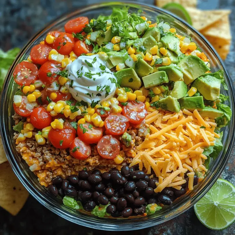 Taco salads have surged in popularity in recent years, becoming a staple at parties, barbecues, and family dinners. With their vibrant colors and tantalizing flavors, these salads offer a delicious twist on traditional taco flavors, allowing you to enjoy all the elements you love in a convenient and visually appealing format. Among the various iterations of taco salads, the Fiesta Seven Layer Taco Salad stands out as a true crowd-pleaser, making it the perfect centerpiece for gatherings of all kinds.