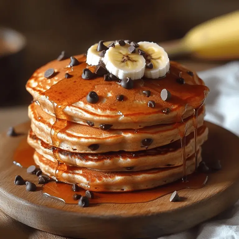 Pancakes have long held a special place in the hearts and kitchens of many, serving as a gratifying breakfast staple that can be enjoyed at any time of day. Among the myriad of pancake variations, the Peanut Butter Banana Chocolate Chip Pancakes stand out for their delightful fusion of flavors and textures. This recipe marries the rich, creamy essence of peanut butter with the natural sweetness of ripe bananas and the indulgent touch of chocolate chips, creating a breakfast experience that is both satisfying and nourishing.