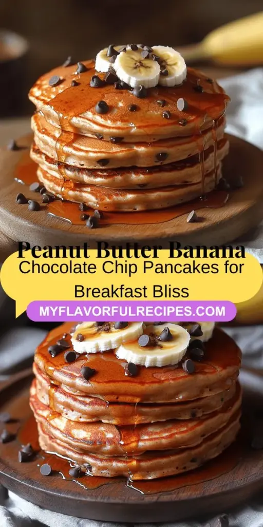 Start your day with a delicious twist on a breakfast favorite: Peanut Butter Banana Chocolate Chip Pancakes! This easy recipe combines the creamy richness of peanut butter, the natural sweetness of ripe bananas, and the indulgent charm of chocolate chips. Perfect for breakfast, brunch, or even dessert, these pancakes are not only satisfying but also packed with nutrients. A delightful dish that everyone will love, prepare to enjoy a wholesome start to your day!