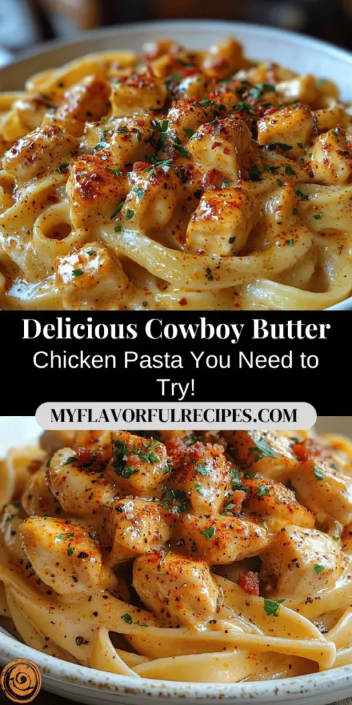 Indulge in the mouthwatering Cowboy Butter Chicken Pasta, a delightful blend of creamy goodness and bold spices. This easy-to-make dish combines tender chicken, rich butter sauce, and your favorite pasta for a meal that's perfect for family dinners or special occasions. Learn about the key ingredients like garlic, heavy cream, and Parmesan cheese that elevate this recipe, and impress your guests with its satisfying flavors and simple preparation. Perfect for any pasta lover!
