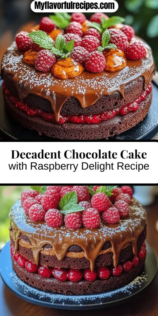 Dive into the world of baking with this Decadent Chocolate Cake featuring Fresh Raspberry Bliss. Experience the perfect harmony of rich chocolate and tart raspberries. This guide covers everything from ingredient insights to baking techniques, helping you create a visually stunning and delicious cake for any occasion. Impress your guests with beautifully layered cake, luscious ganache, and fresh garnishes. Join the baking fun and make lasting memories with each slice!