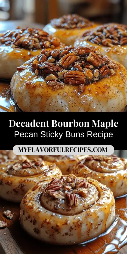 Indulge in the exquisite flavors of Bourbon Maple Pecan Sticky Buns, a gourmet twist on a classic favorite. These decadent treats combine buttery dough with a rich filling of brown sugar, cinnamon, and crunchy pecans, all topped with a luscious maple syrup glaze. Perfect for breakfast or dessert, this recipe offers a delightful baking experience that brings warmth and nostalgia to your kitchen. Discover the joy of baking and share these sweet creations with loved ones for a memorable treat!