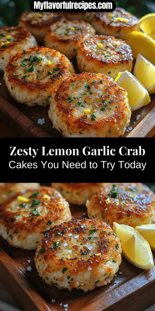 Discover the mouthwatering flavors of Zesty Lemon Garlic Crab Cakes with this easy-to-follow recipe. These delicious crab cakes blend tender lump crab meat with zesty lemon juice, aromatic garlic, and a hint of Old Bay seasoning for a fresh twist on a classic dish. Perfect as an appetizer or a main course, they capture the essence of coastal cuisine. Elevate your next gathering with these flavorful bites that will impress your guests and tantalize your taste buds.