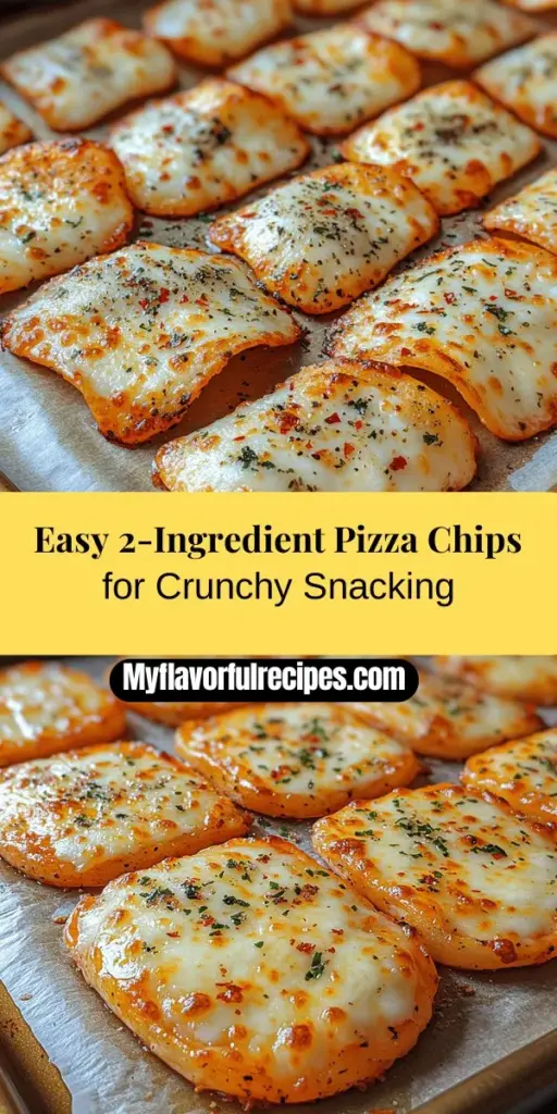 Ever craved pizza but wanted something lighter? Try these 2-Ingredient Pizza Chips! Made simply with shredded mozzarella cheese and pizza seasoning, these crispy treats pack a flavor punch and are perfect for snacking or entertaining. They’re quick to prepare and bake, making them an easy option for movie nights or gatherings. Plus, with a few healthy adaptations, they're a guilt-free indulgence. Discover how to make these delightful chips and enjoy them with your favorite dips!
