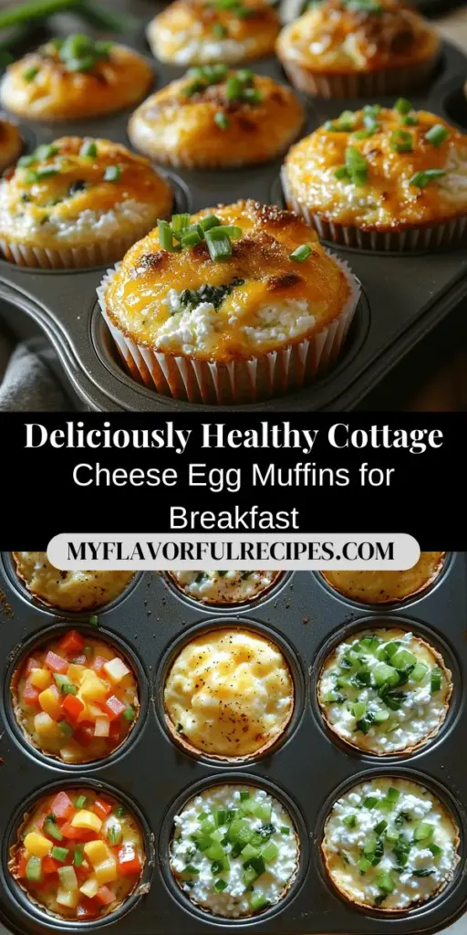 Start your day with Fluffy Cottage Cheese Egg Muffins, a healthy and tasty breakfast option that combines nutrition and convenience. Packed with protein from eggs and cottage cheese, these muffins are perfect for busy mornings. With the added goodness of vegetables like spinach and bell peppers, they offer a delightful way to boost your veggie intake. Easy to make and versatile, these muffins can be customized to suit any taste. Enjoy them freshly baked or as a meal prep favorite that keeps well in the fridge or freezer! Discover the joy of nourishing your body with this simple recipe.