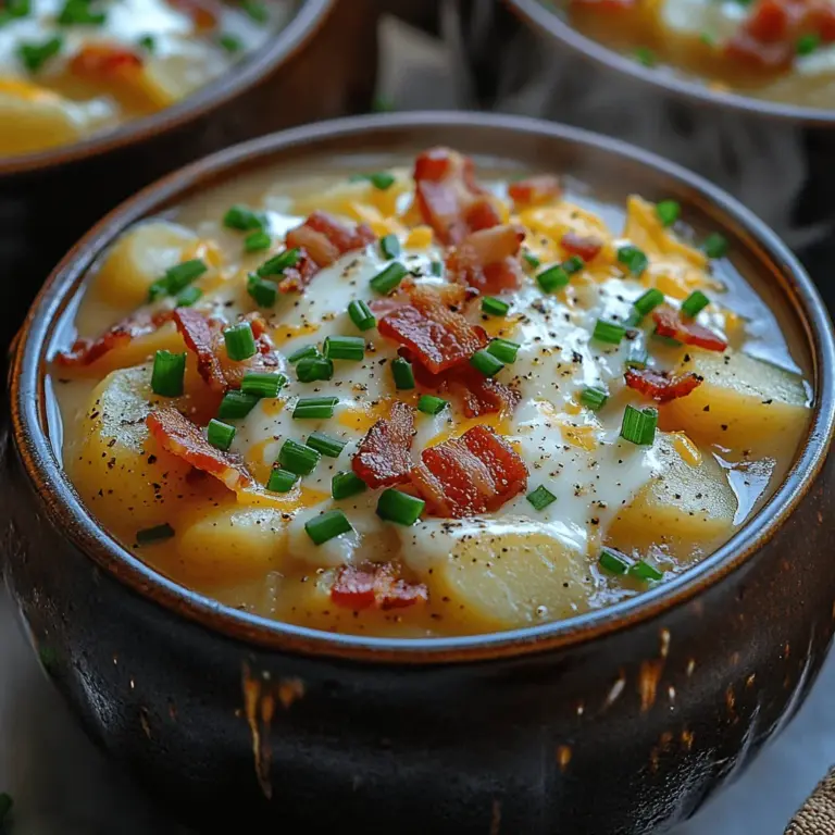 When the chill of winter sets in or the rain pours down, few meals can compete with the warmth and satisfaction offered by a bowl of creamy potato bacon soup. This Ultimate Creamy Potato Bacon Soup is the epitome of comfort food, inviting you to indulge in its rich flavors and velvety texture. Imagine a symphony of crispy bacon mingling with hearty russet potatoes, all encased in a luscious, creamy broth that wraps around you like a warm hug.