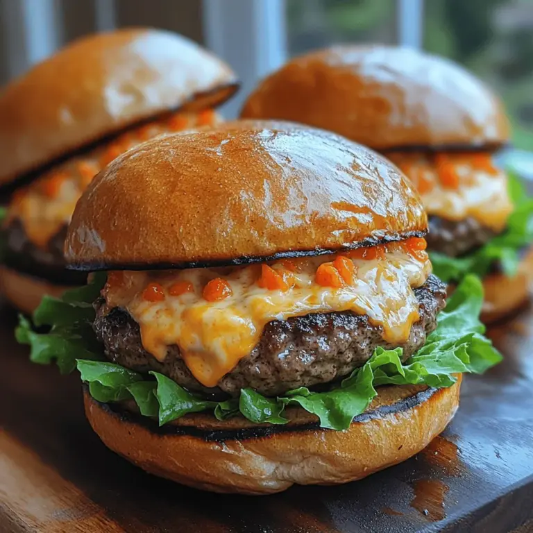 Stuffed burgers have gained immense popularity over the years as a way to bring extra flavor and excitement to the traditional burger. The concept is simple yet genius—by incorporating a filling inside the patty itself, you create a surprise element that keeps diners coming back for more. This method allows for a variety of fillings, from classic cheese to gourmet ingredients like sautéed mushrooms or spicy jalapeños. The Pimento Cheese Stuffed Burger is a standout choice, as pimento cheese is a beloved Southern delicacy that captures the essence of comfort food.