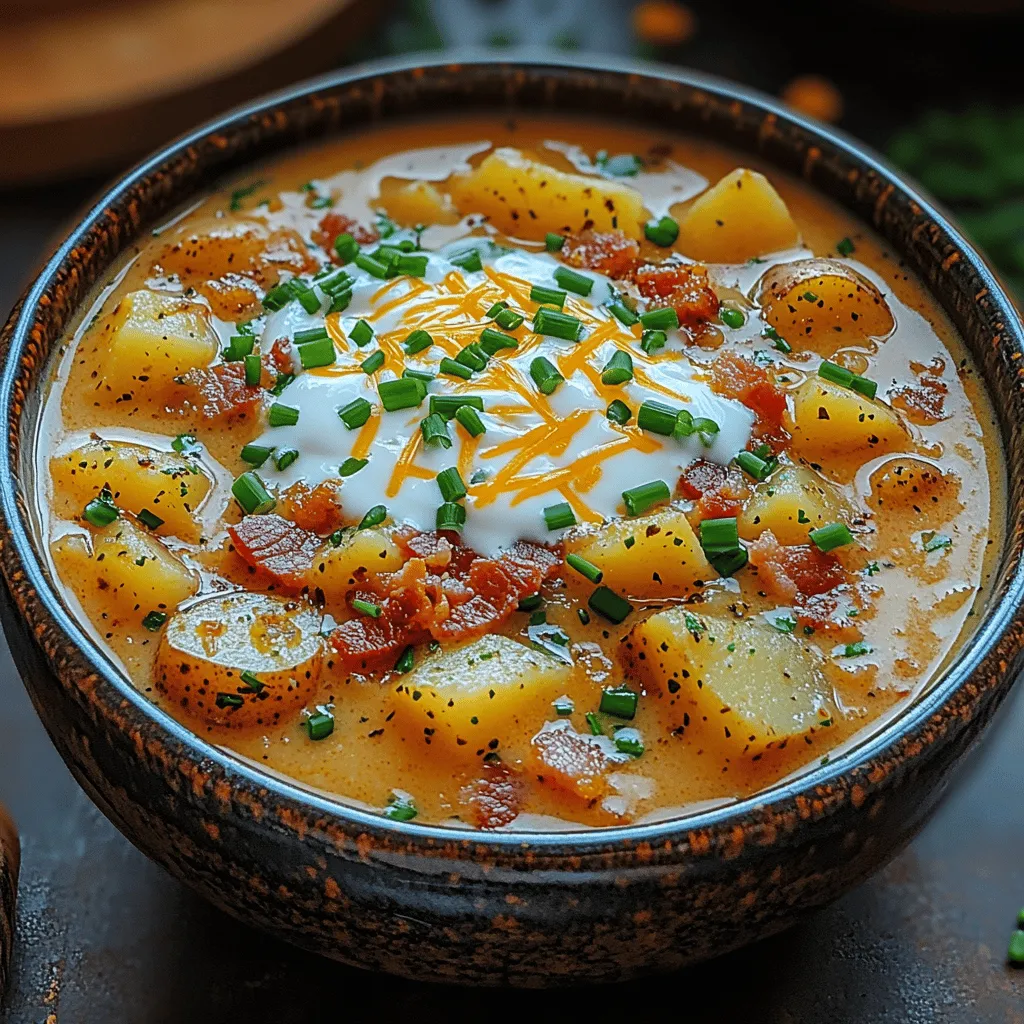 The Creamy Potato Bacon Bliss Bowl is a dish that embodies comfort food at its finest. This delightful recipe combines a rich, velvety potato soup with the irresistible crunch of crispy bacon, creating an indulgent meal that is perfect for any season. Whether it's a chilly winter evening or a casual summer get-together, this dish offers warmth and satisfaction, making it a favorite among families and friends alike.