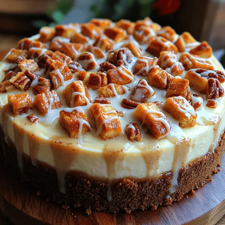 If you're a fan of both cinnamon rolls and cheesecake, get ready for a delightful treat that combines the best of both worlds! The Cinnamon Roll Cheesecake Delight is a unique fusion dessert that marries the gooey, spiced goodness of cinnamon rolls with the rich, creamy texture of cheesecake. This indulgent dessert is perfect for any occasion, whether it’s a family gathering, holiday celebration, or simply a weekend treat to impress your loved ones.
