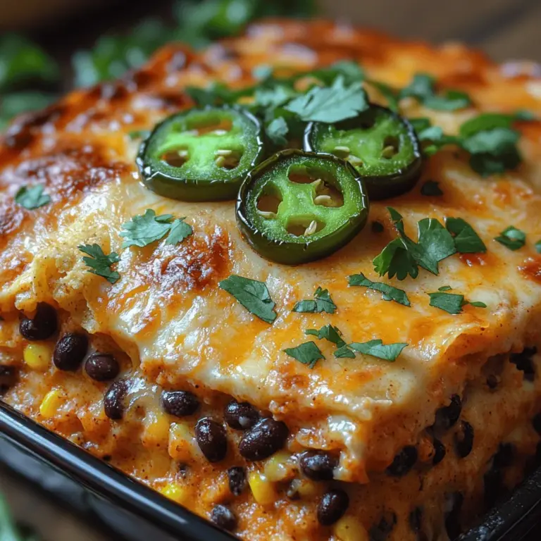 If you’re looking for a dish that packs a punch while still being comforting and satisfying, look no further than the Spicy Cheesy Jalapeño Popper Casserole. This delectable casserole takes the beloved flavors of jalapeño poppers—spicy jalapeños, creamy cheese, and crunchy tortilla chips—and transforms them into a hearty dish perfect for any occasion. Whether you’re hosting a lively party, preparing a family dinner, or gearing up for game day, this casserole combines simplicity and flavor to create an unforgettable meal.