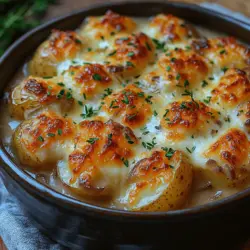 If you're looking for the ultimate comfort food side dish that combines rich flavors with an effortless preparation process, look no further than Cheesy French Onion Crockpot Potatoes. This delightful dish transforms humble potatoes into a creamy, cheesy treat infused with the savory essence of French onion soup. Perfect for family gatherings, potlucks, or cozy weeknight dinners, these crockpot potatoes are not only hearty but also incredibly easy to make, allowing you to spend more time enjoying your meal rather than slaving away in the kitchen.