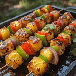 Sweet and sour chicken is a beloved dish that finds its way onto tables worldwide, celebrated for its delightful combination of flavors that balance sweetness and acidity. Traditionally, this dish features crispy chicken pieces coated in a tangy sauce, often served alongside rice or vegetables. However, the Tangy Tropic Sweet and Sour Chicken Skewers take this classic recipe to new heights by incorporating vibrant tropical flavors that transport you straight to a sun-soaked beach.