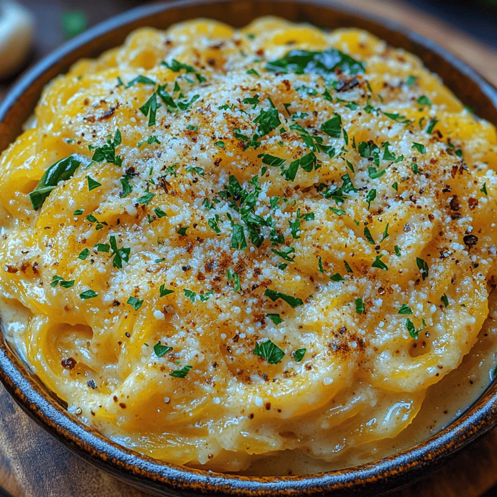 In the quest for delicious and healthy meals, spaghetti squash has emerged as a versatile superstar in the culinary world. This unique vegetable provides a fantastic alternative to traditional pasta, offering a lower-carb, gluten-free option that satisfies those cravings without the guilt. Our recipe for Creamy Spaghetti Squash Alfredo Delight takes the wholesome goodness of spaghetti squash and marries it with a rich, creamy Alfredo sauce, creating a dish that's both indulgent and nourishing. Whether you're a health-conscious eater or a devoted pasta lover, this delightful recipe is sure to please your palate while keeping your dietary preferences in mind.