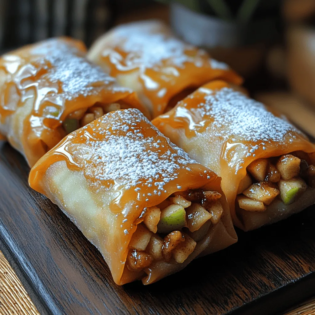 Welcome to the delightful world of Apple Crunch Egg Rolls, where the sweetness of fresh apples meets the crispy texture of golden-fried egg rolls. This innovative recipe brings together the classic flavors of apple pie in a modern, bite-sized form that is perfect for any occasion. Whether you're hosting a gathering, celebrating a special event, or simply looking to indulge in a cozy night at home, these Apple Crunch Egg Rolls are sure to impress your friends and family.