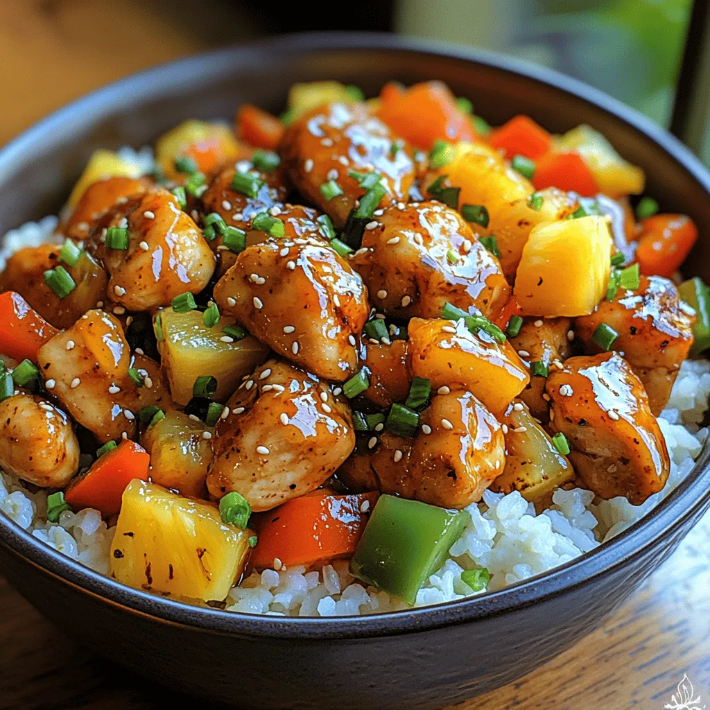 Imagine a vibrant dish that captures the essence of summer with every bite—our Tropical Teriyaki Pineapple Chicken & Rice Peppers. This delightful recipe is an excellent fusion of tropical flavors and comforting staples, making it perfect for family dinners or a quick weeknight meal. The combination of juicy chicken, sweet pineapple, and colorful bell peppers creates a symphony of flavors that transport you straight to a sun-soaked beach, no matter the season.