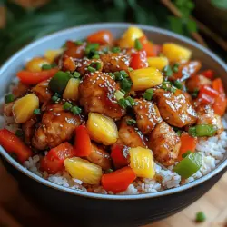 Imagine a vibrant dish that captures the essence of summer with every bite—our Tropical Teriyaki Pineapple Chicken & Rice Peppers. This delightful recipe is an excellent fusion of tropical flavors and comforting staples, making it perfect for family dinners or a quick weeknight meal. The combination of juicy chicken, sweet pineapple, and colorful bell peppers creates a symphony of flavors that transport you straight to a sun-soaked beach, no matter the season.