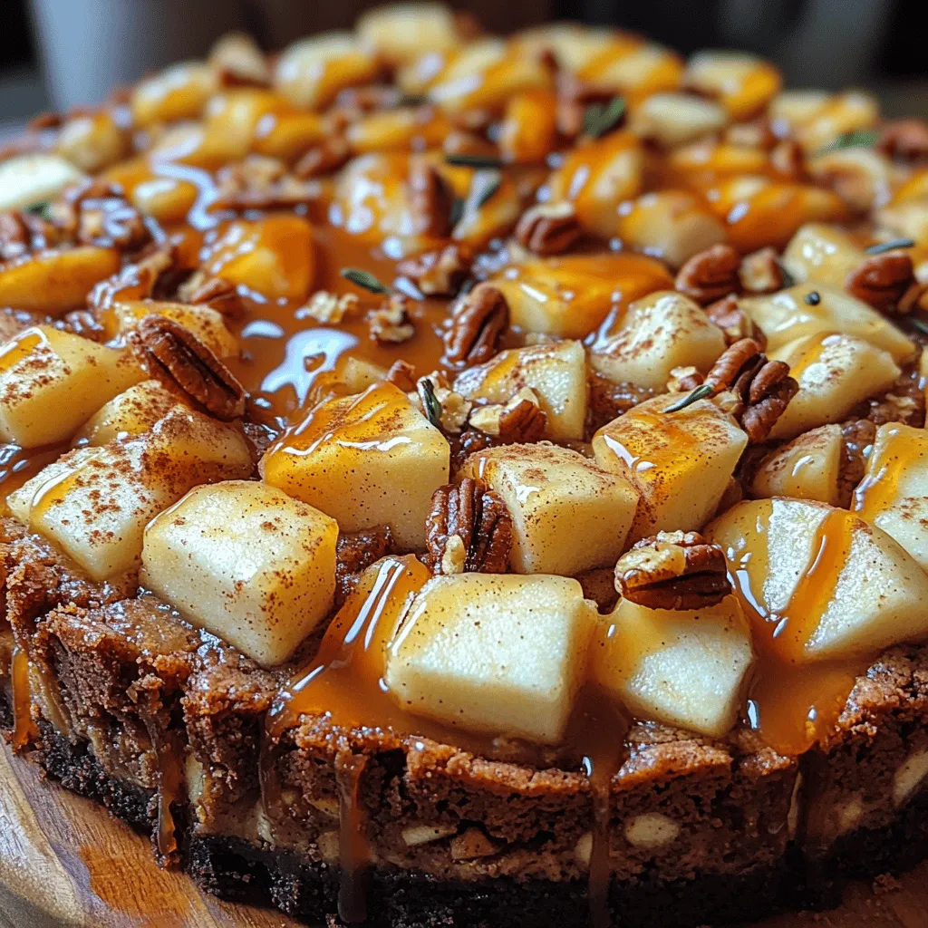 If you’re searching for a dessert that captures the essence of fall while delivering on flavor and texture, look no further than the Caramel Apple Blondie Cheesecake. This indulgent treat is a delightful fusion of rich caramel, sweet apples, and a creamy cheesecake filling, all perched atop a luscious blondie base. It’s a dessert that not only satisfies your sweet tooth but also celebrates the comforting flavors that define cozy gatherings, holiday feasts, or simple moments of indulgence.