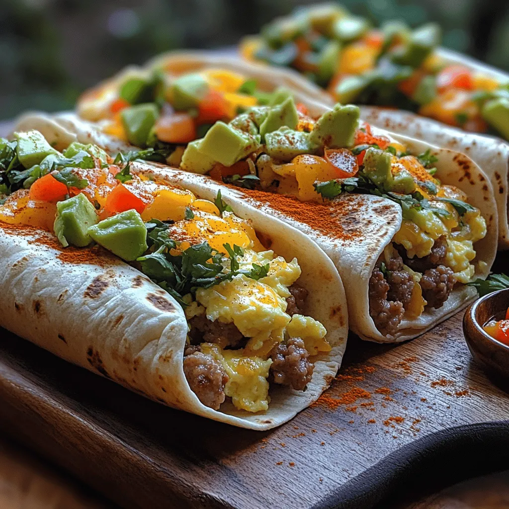 Breakfast is often dubbed the most important meal of the day, and what better way to kickstart your morning than with a hearty, flavorful breakfast burrito? The Sunrise Fiesta Breakfast Burritos are a delightful combination of fluffy scrambled eggs, savory breakfast sausage, fresh vegetables, and creamy cheese, all wrapped in a warm flour tortilla. This recipe is not only delicious but also incredibly versatile, allowing you to customize it to your taste preferences or dietary needs.