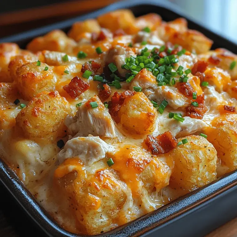 Casseroles have a special place in the hearts of home cooks and families everywhere. They offer comfort, convenience, and the opportunity to bring together a variety of flavors in one satisfying dish. One standout variety that has captured the taste buds of many is the Crispy Chicken Bacon Ranch Tater Tot Casserole. This delightful concoction combines tender, juicy chicken, savory crispy bacon, tangy ranch dressing, and golden, crunchy tater tots into a single, mouthwatering meal.