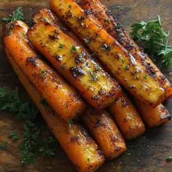 The Sweet Harmony Carrots recipe is a celebration of nature's bounty, transforming simple carrots into a stunning side dish that delights the senses. With their vibrant orange hue and natural sweetness, carrots have long been a staple in kitchens around the world. This dish elevates them to new heights with a harmonious blend of flavors - the rich, warm notes of honey and butter, balanced by the aromatic spices that enhance their natural essence. Whether you’re preparing a casual weeknight dinner or hosting a festive gathering, Sweet Harmony Carrots serve as a versatile companion, pleasing both the palate and the eye.