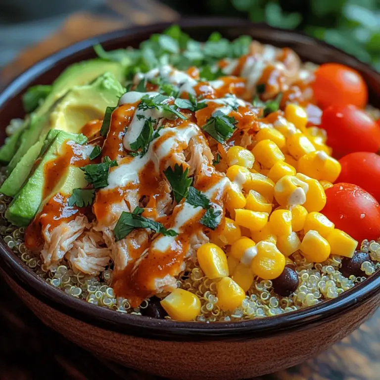 BBQ Ranch Chicken Quinoa Bowls are a delightful fusion of flavors and textures that not only tantalize the taste buds but also deliver a hearty serving of nutrition. This dish is becoming increasingly popular among health-conscious individuals and busy families alike, and for good reason. Whether you are looking for a quick weeknight dinner or a meal prep solution for your busy week, these bowls offer a perfect balance of protein, grains, and vibrant vegetables.