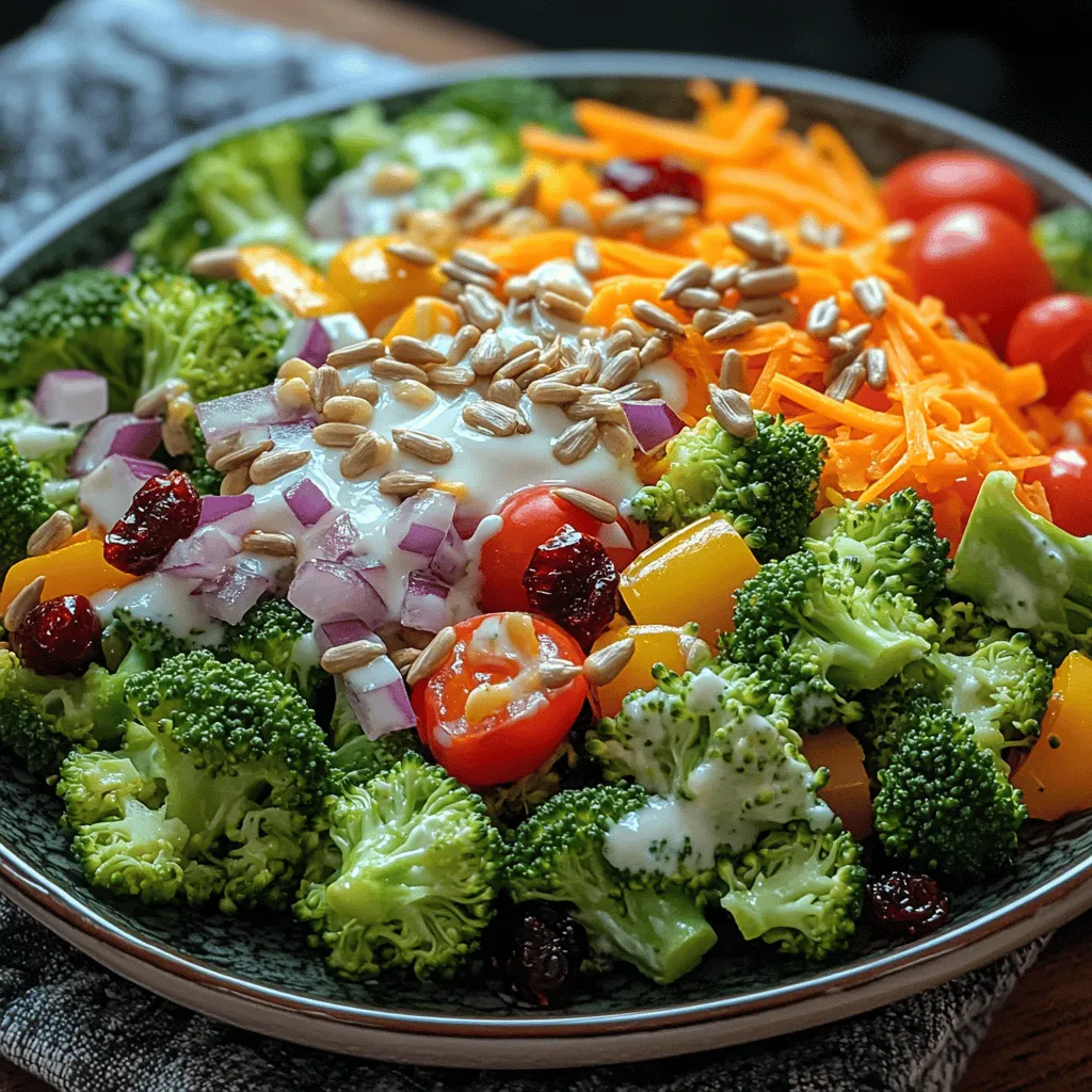In today's health-conscious world, vibrant salads are taking center stage in modern cuisine. As more people seek nutritious meals that are both delicious and visually appealing, the popularity of salads has soared. Among the myriad of salad options available, the Crunchy Rainbow Broccoli Salad stands out as a true gem. This salad is not just a feast for the eyes but also a powerhouse of nutrients, making it an ideal choice for those looking to incorporate more healthy foods into their diets.