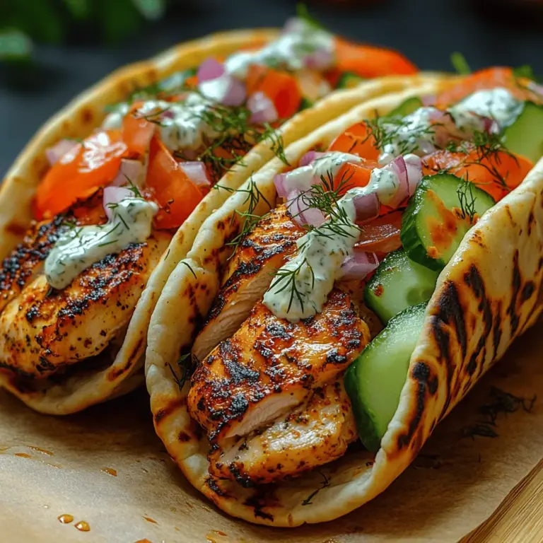 In the world of Mediterranean cuisine, few dishes capture the essence of flavor and tradition quite like Authentic Greek Chicken Gyros. This beloved street food is not only a delight to the taste buds but also a dish steeped in history and cultural significance. Originating from Greece, gyros has become a staple in many parts of the world, celebrated for its savory taste and hearty ingredients. With its juicy, marinated chicken, warm pita bread, and refreshing tzatziki sauce, this recipe brings a taste of Greece right to your kitchen.