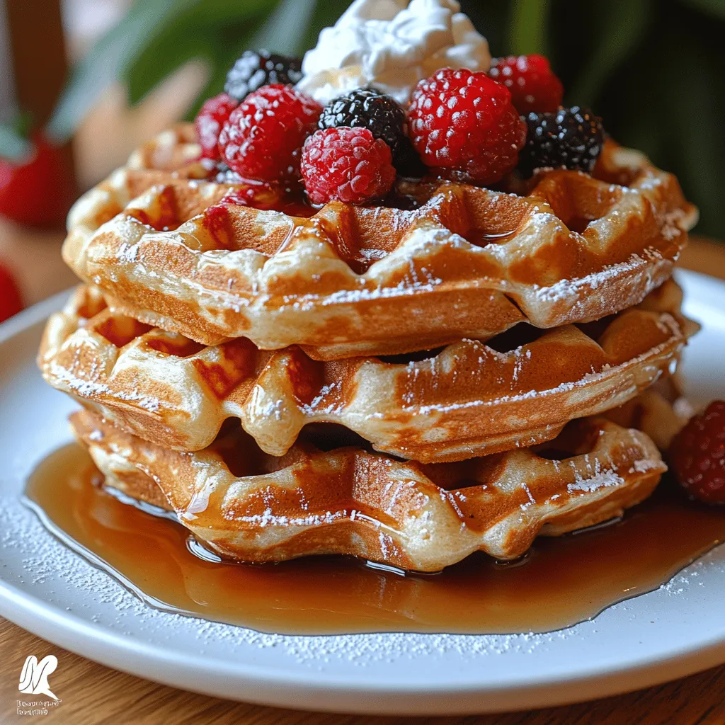 To create the perfect Fluffy Cloud Waffles, it is essential to understand the role of each ingredient in the recipe. Selecting high-quality ingredients is crucial for achieving that light and fluffy texture that makes these waffles so special. Below is an overview of the main components you'll need: