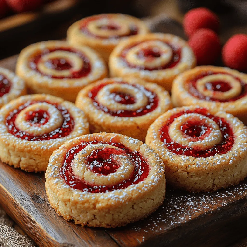 The Elegant Raspberry Shortbread Swirls are a delectable treat that effortlessly combines the rich, buttery flavor of traditional shortbread with the bright, tangy notes of fresh raspberries. This delightful dessert not only showcases the beauty of its ingredients but also offers a melt-in-your-mouth experience that captivates the senses. Whether you're hosting a sophisticated afternoon tea or looking for a sweet addition to a dessert platter, these swirls are sure to impress your guests.