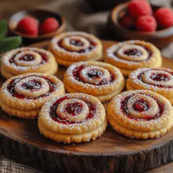 The Elegant Raspberry Shortbread Swirls are a delectable treat that effortlessly combines the rich, buttery flavor of traditional shortbread with the bright, tangy notes of fresh raspberries. This delightful dessert not only showcases the beauty of its ingredients but also offers a melt-in-your-mouth experience that captivates the senses. Whether you're hosting a sophisticated afternoon tea or looking for a sweet addition to a dessert platter, these swirls are sure to impress your guests.