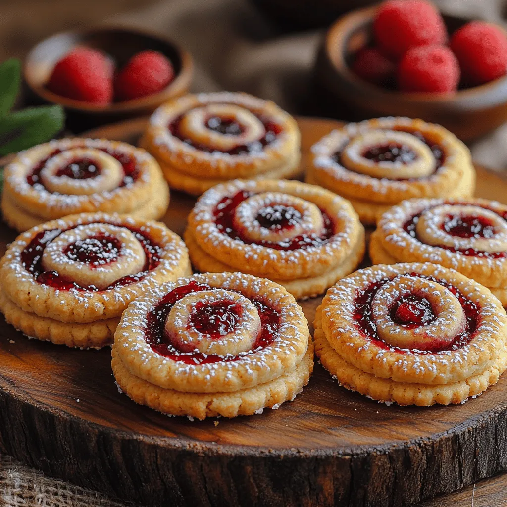 The Elegant Raspberry Shortbread Swirls are a delectable treat that effortlessly combines the rich, buttery flavor of traditional shortbread with the bright, tangy notes of fresh raspberries. This delightful dessert not only showcases the beauty of its ingredients but also offers a melt-in-your-mouth experience that captivates the senses. Whether you're hosting a sophisticated afternoon tea or looking for a sweet addition to a dessert platter, these swirls are sure to impress your guests.