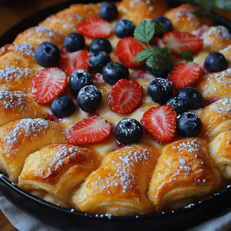 If you’re in search of a dessert that combines both comfort and indulgence, look no further than the Creamy Cheesecake Crescent Rolls Casserole. This delightful recipe marries the rich, creamy goodness of cheesecake with the buttery, flaky texture of crescent rolls, creating a treat that is as visually appealing as it is delicious. Perfect for gatherings, family dinners, or simply a sweet treat to enjoy at home, this casserole promises to satisfy your sweet tooth and impress your guests.