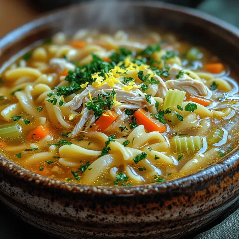 In the realm of comfort food, few dishes evoke the warmth and nostalgia of a steaming bowl of chicken noodle soup. This Cozy Chicken Noodle Soup recipe combines tender rotisserie chicken, fresh vegetables, and hearty egg noodles, all simmered in a flavorful broth. It's a recipe that transcends seasons, making it perfect for chilly evenings, rainy days, or whenever you’re feeling under the weather. Not only is this soup easy to prepare, but it’s also packed with nutrients and flavor that can soothe both the body and the soul.