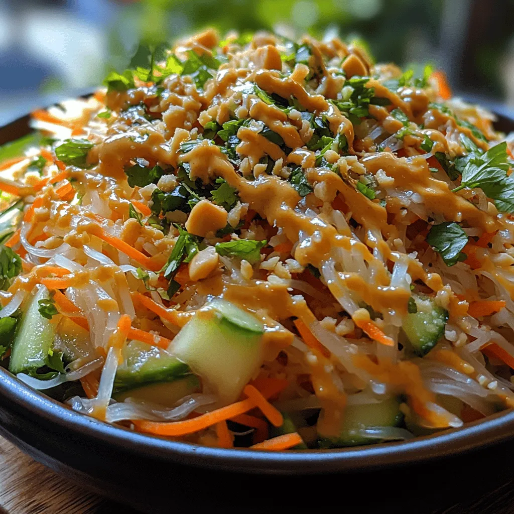 Are you ready to indulge in a vibrant explosion of flavors and textures? The Crunchy Spring Roll Salad with Creamy Peanut Dressing is not just a dish; it's a celebration of fresh ingredients that come together to create a delightful meal. This salad embodies the essence of spring with its colorful array of vegetables, paired with a rich and creamy dressing that elevates the entire experience. It’s a dish that’s as visually appealing as it is delicious, making it perfect for a light lunch, a refreshing side at dinner, or even a potluck favorite.