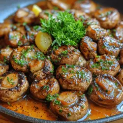 Savory Steakhouse Garlic Butter Mushrooms are the quintessential side dish that elevates any meal, whether it’s a casual family dinner or an extravagant steakhouse feast. This dish marries the earthy, meaty flavors of fresh mushrooms with the rich, aromatic qualities of garlic butter, creating a flavor explosion that is both comforting and sophisticated. The simplicity of the ingredients allows each component to shine, making it an ideal complement to a variety of main courses—from juicy steaks to roasted chicken.