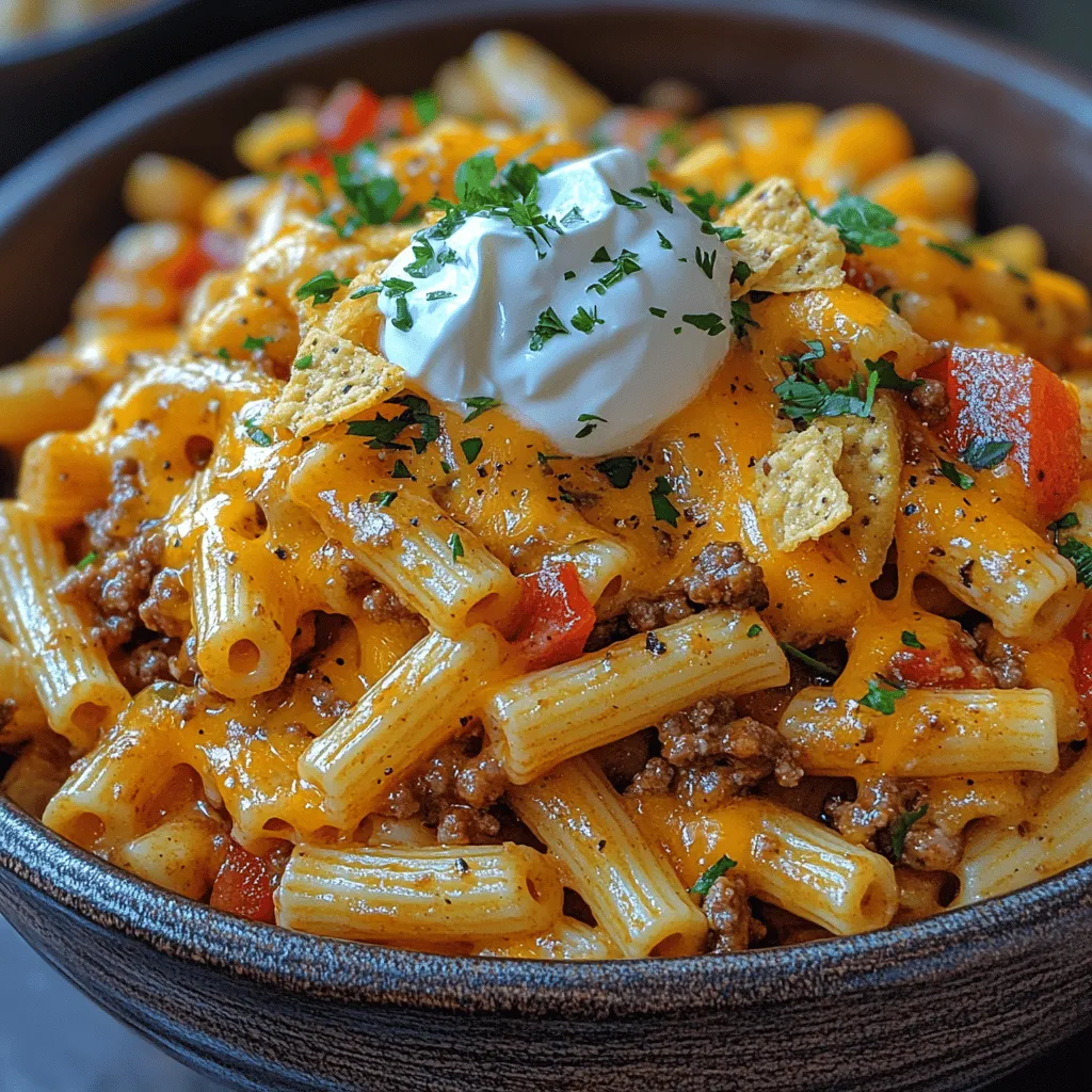 At the center of the Taco Pasta Fiesta is the ground meat, which serves as the primary protein source and flavor base for the dish. You have a couple of options here: beef or turkey.