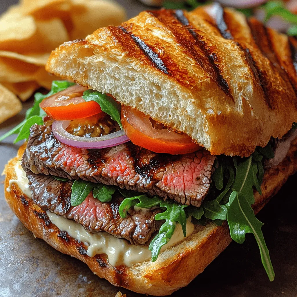 To create a truly outstanding Sizzling Savory Steak Sandwich, it’s essential to understand the key ingredients that contribute to its deliciousness. The star of this dish is the flank steak, known for its robust flavor and suitability for grilling and sandwiches. Flank steak is a lean cut of meat that comes from the abdominal muscles of the cow. It has a distinctive grain that enhances its chewiness, making it an excellent choice for a sandwich where the meat can be sliced thinly against the grain for optimal tenderness.