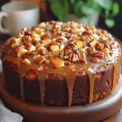 There’s something truly magical about the warmth and charm of homemade desserts. The aroma of freshly baked goods wafting through the kitchen has an unparalleled ability to evoke feelings of comfort, nostalgia, and happiness. Among the myriad of delightful desserts, the Delightful Apple Pecan Cake with Luscious Caramel Glaze stands out as a quintessential choice that captures the essence of cozy gatherings and festive celebrations. This cake brings together the tantalizing flavors of tart Granny Smith apples and crunchy pecans, all enveloped in a moist, spiced batter that sings songs of tradition and comfort.