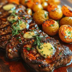 Imagine a plate adorned with a perfectly seared ribeye steak, its juices glistening in the light, complemented by a side of golden, crispy baby potatoes, all generously drizzled with rich garlic butter. This is not just a meal; it's an experience that tantalizes the senses and transforms a regular dinner into a culinary celebration. The Sizzling Garlic Butter Steak & Potatoes recipe embodies the perfect balance of flavors that can elevate any occasion, whether it's an intimate dinner for two or a gathering of friends and family.