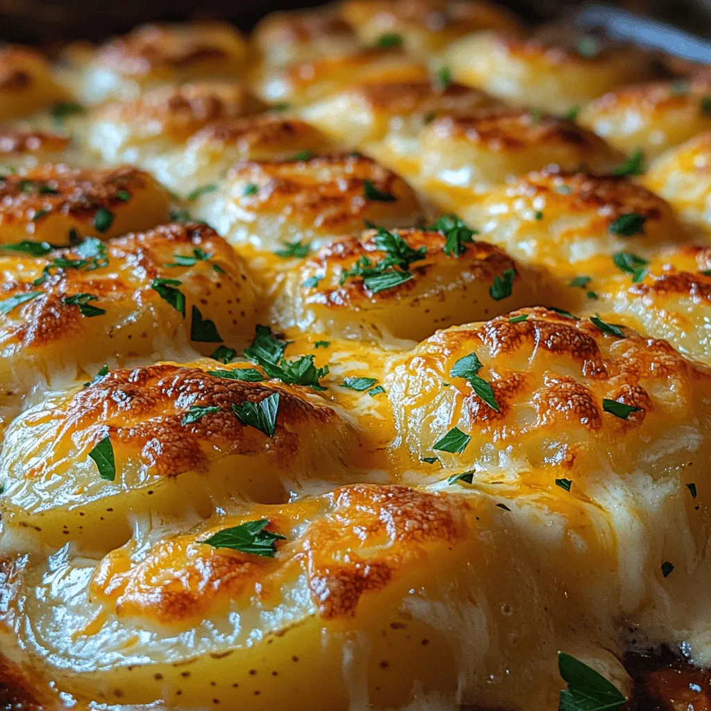When it comes to comfort food that can effortlessly warm the heart and soul, few dishes hold a candle to Cheesy Potato Delight Au Gratin. This classic dish, with layers of tender potatoes enveloped in a rich, creamy cheese sauce, is the epitome of indulgence. The allure of cheesy au gratin potatoes spans various cuisines, where the combination of creamy textures and savory flavors creates a dish that is not only satisfying but also nostalgic for many. Whether served as a side dish at festive gatherings or as a main course during a cozy family dinner, Cheesy Potato Delight Au Gratin evokes a sense of togetherness that brings loved ones around the table.