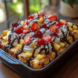 If you're on the lookout for a dessert that delights both the palate and the eye, look no further than the Banana Split Dump Cake Delight. This indulgent treat combines the nostalgic flavors of a classic banana split with the simplicity of a dump cake, making it a perfect addition to any gathering or a satisfying end to a cozy family dinner. With its rich layers of flavor and texture, this dessert is sure to bring smiles to all who taste it.
