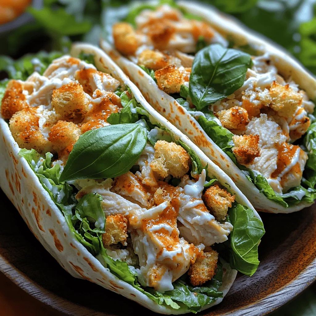 The Chicken Caesar Wrap is a delightful fusion of flavors and textures that takes the classic Caesar salad to new heights. This wrap is not just a meal; it's an experience that blends the savory taste of cooked chicken with the crispness of fresh romaine lettuce, all enveloped in a soft tortilla. The creamy Caesar dressing adds a luxurious touch, while the Parmesan cheese and crunchy croutons elevate the dish, ensuring each bite is as satisfying as the last.