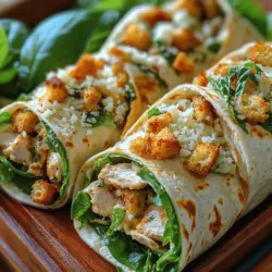 The Chicken Caesar Wrap is a delightful fusion of flavors and textures that takes the classic Caesar salad to new heights. This wrap is not just a meal; it's an experience that blends the savory taste of cooked chicken with the crispness of fresh romaine lettuce, all enveloped in a soft tortilla. The creamy Caesar dressing adds a luxurious touch, while the Parmesan cheese and crunchy croutons elevate the dish, ensuring each bite is as satisfying as the last.