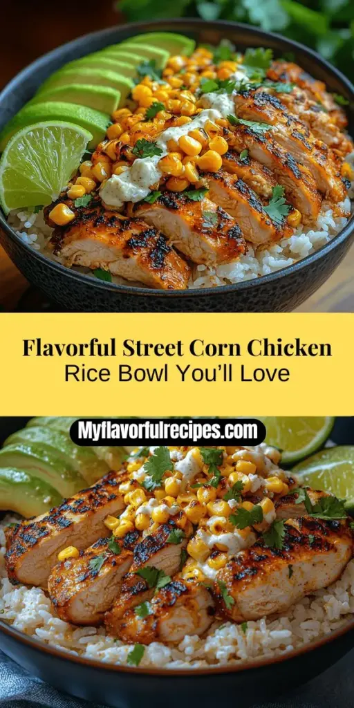 Discover the irresistible flavors of a Flavor-Packed Street Corn Chicken Rice Bowl! This delightful dish takes the beloved Mexican street corn and combines it with tender chicken and fluffy jasmine rice for a satisfying meal that’s easy to prepare. Experience the perfect balance of sweet, savory, and tangy notes with the creamy corn mixture, and customize it with fresh ingredients like avocado and cilantro. Perfect for weeknight dinners or impressing guests, this bowl bursts with flavor and creativity!